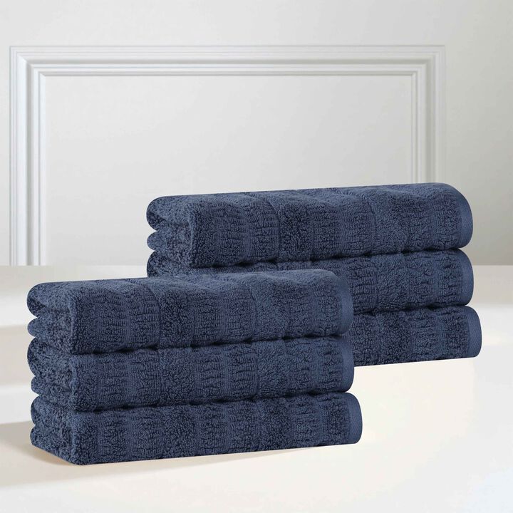 6 Piece Hand Towel Set in Viscose Cotton Blend for Everyday Use