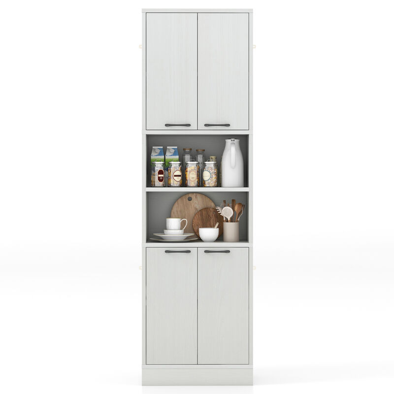 Tall Kitchen Pantry Cabinet with Doors & Shelves – Freestanding Storage Cupboard for Kitchen