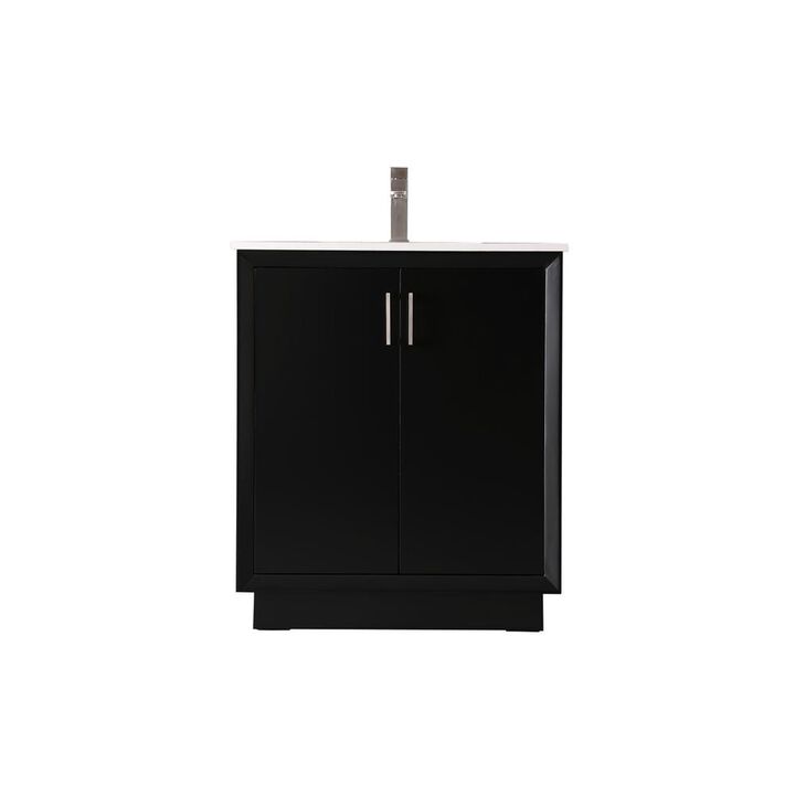 Elegant Kitchen and Bath 30 Inch SIngle Bathroom Vanity In Black