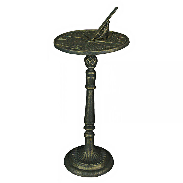 21 Inch Cast Iron Verdigris Dragonfly Sundial Outdoor Home Garden Decor Yard Art