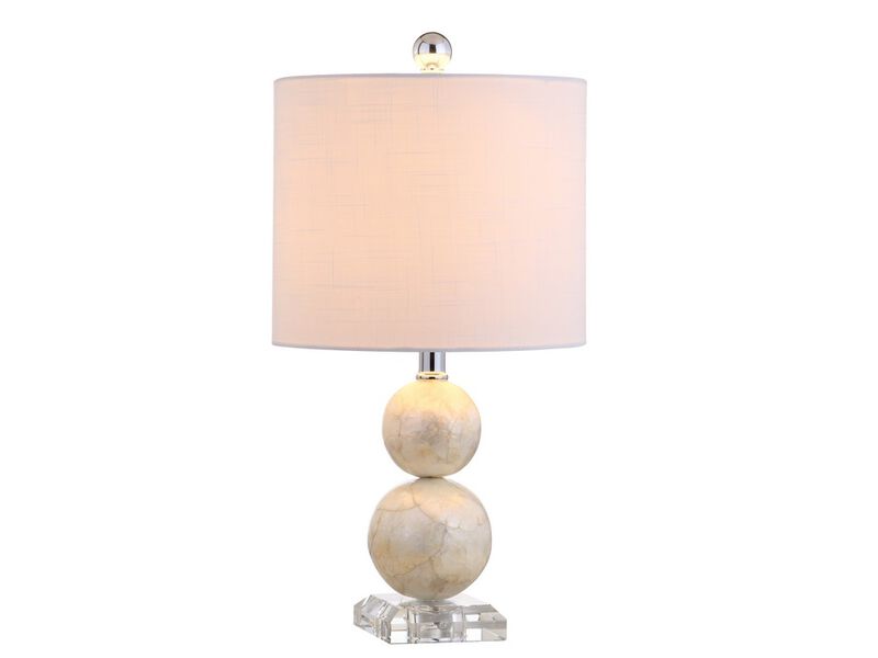 Bailey 19" Seashell LED Table Lamp, Ivory image number 1