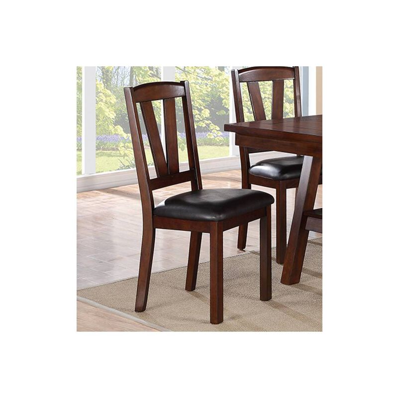 Streamdale Walnut Wood Framed Back Dining Chairs w/ Cushions (Set of 2) image number 5
