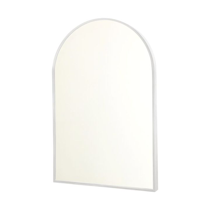 HomeRoots Set of Two Silver Metal Arch Framed Accent Mirrors