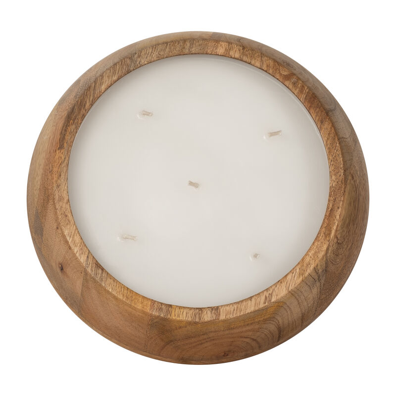 Vanilla Wood Bowl Candle image number 3