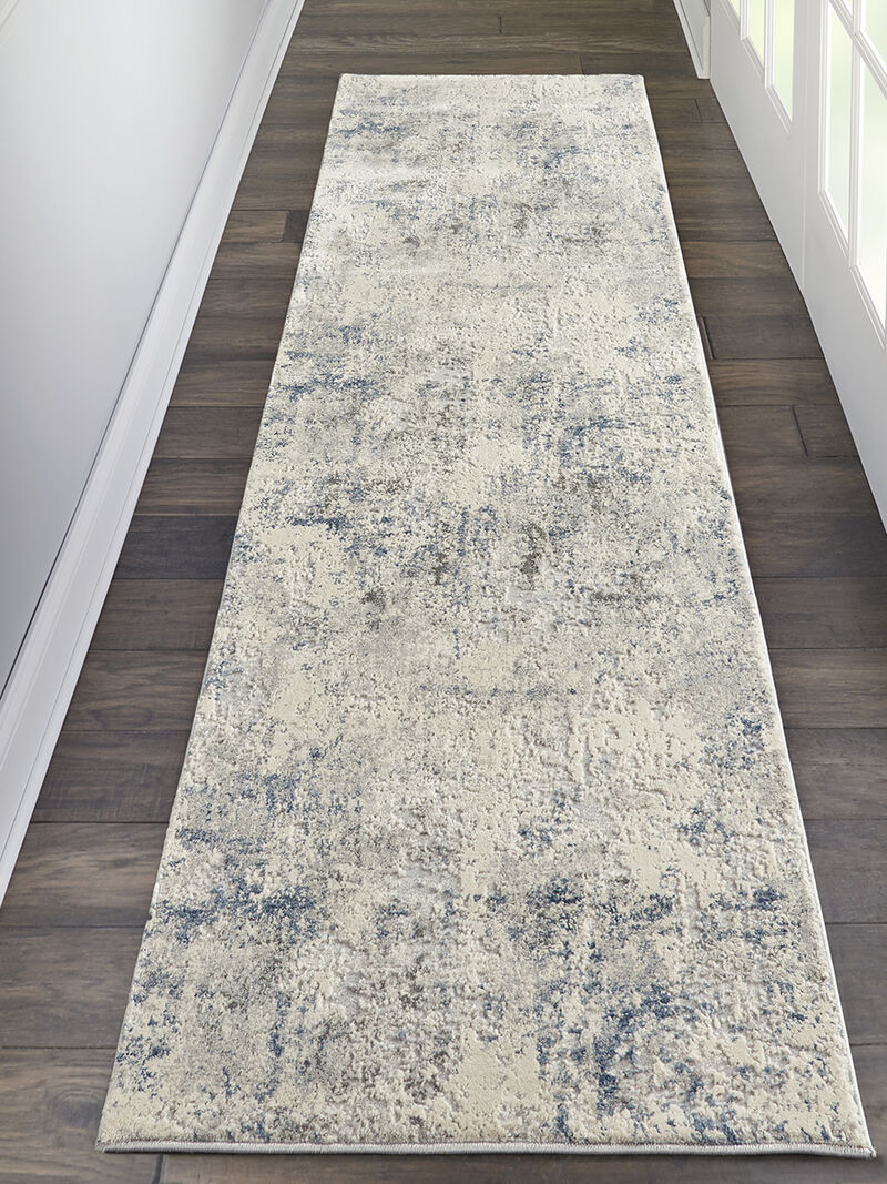 Rustic Textures RUS07 Ivory/Gray/Blue 2'2" x 7'6" Rug image number 6