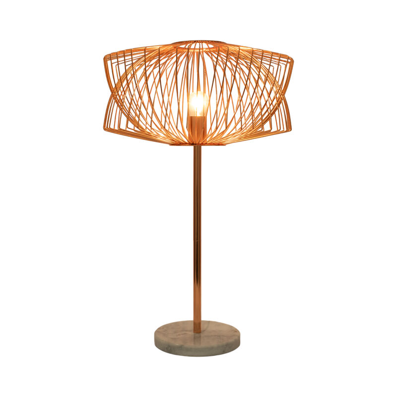 Metal 28" Table Lamp W/Cage image number 2