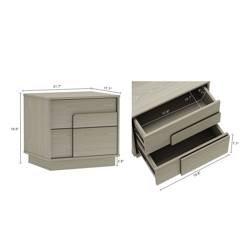 Horizon Gray Nightstands (Set of 2)