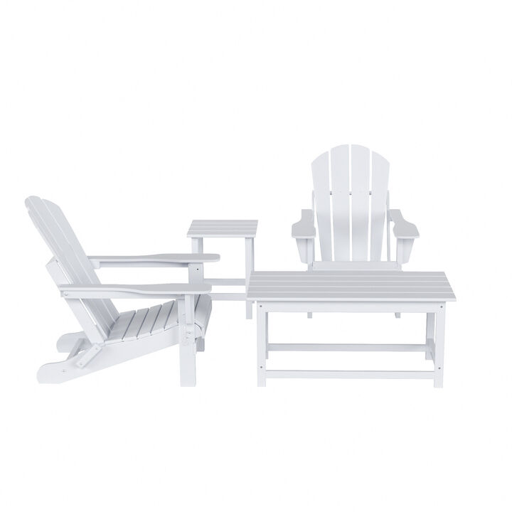 WestinTrends 4-Piece Outdoor Paio Adirondack Conversation Seating Set