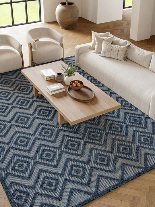 Versatile NRV01 Navy/Blue 6' x 9' Rug