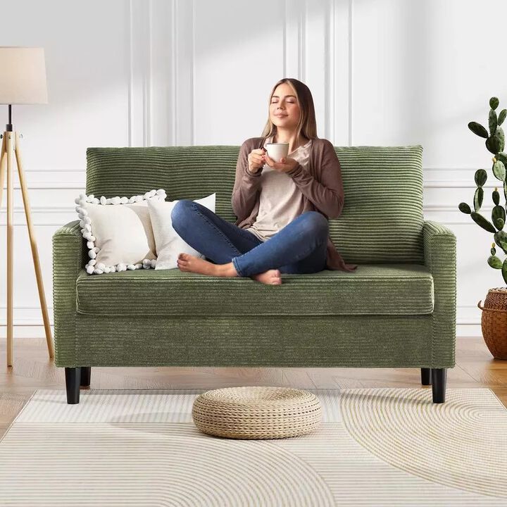 Cloud-Like Comfort in Minutes | 50" Dyonery Corduroy Loveseat