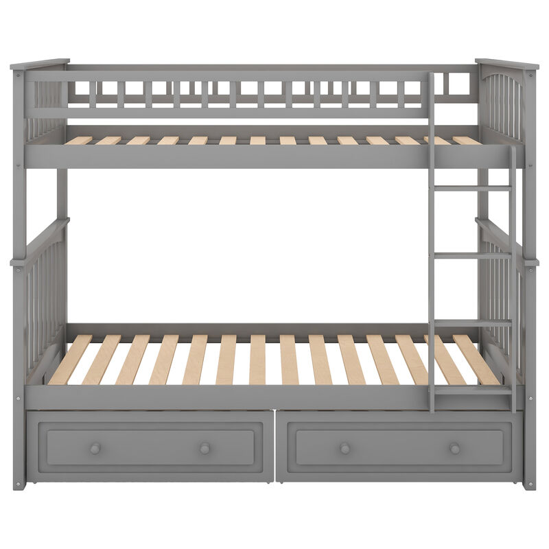 Merax Convertible Bunk Bed with 2 Drawers