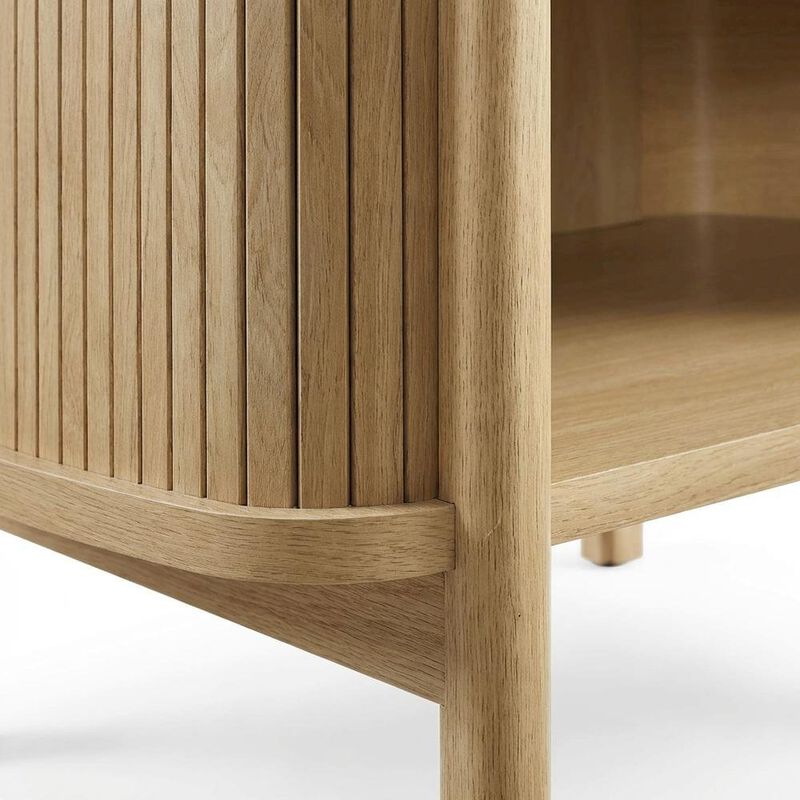 Nightstand with Open Storage in Black, for Bedroom Living Space image number 5