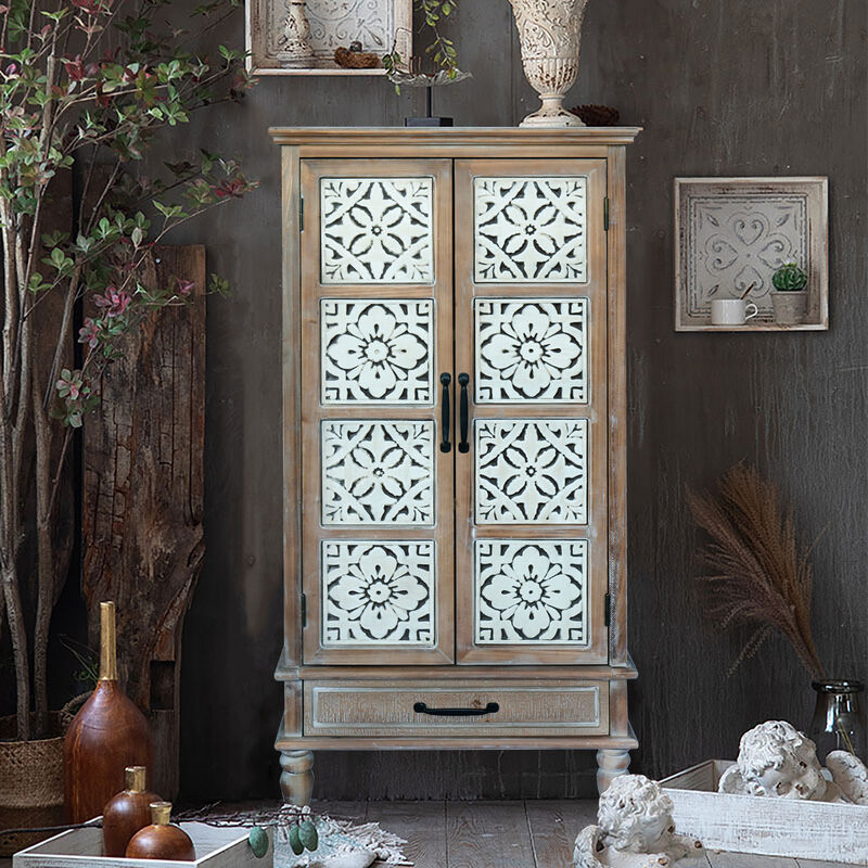 Guceb Vintage Carved Wood Armoire image number 2