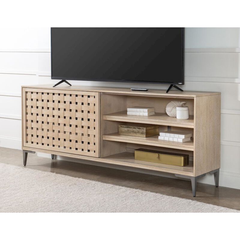 Legacy Classic Entertainment Console with Sliding Door and Adjustable Shelves - Wire Management