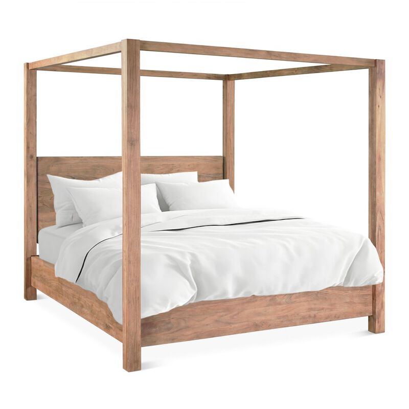 World Interiors Mesa Canopy Queen Bed in Brushed Acacia image number 8