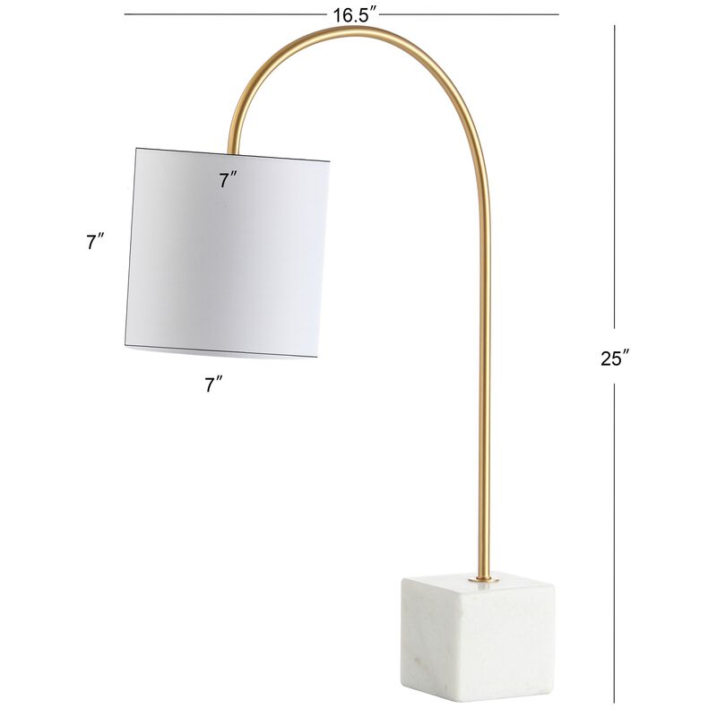 Fisher Marble/Brass LED Table Lamp