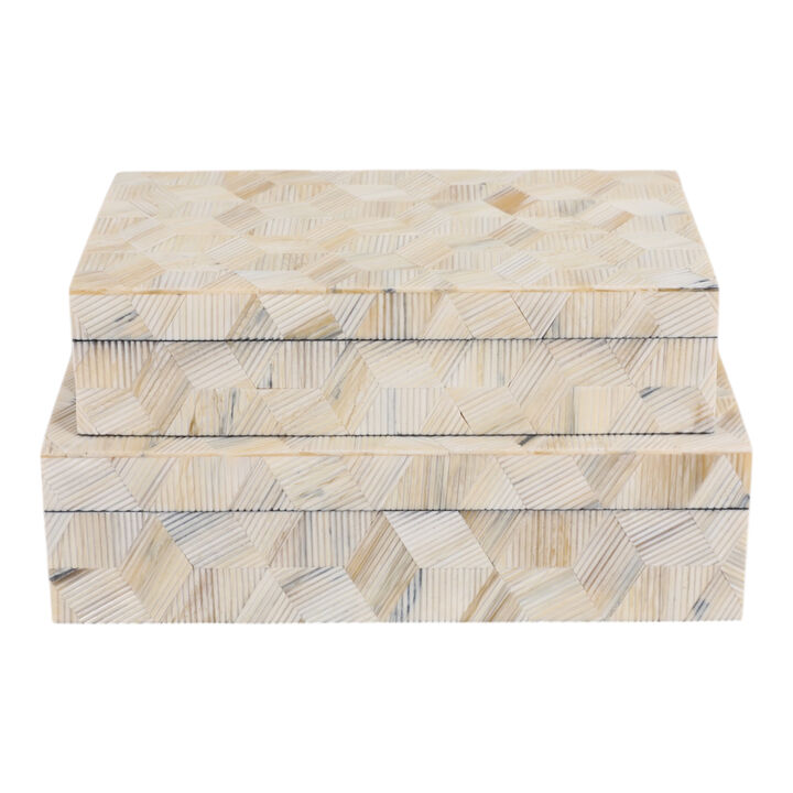 S/2 10/11" Etched Geo Cube