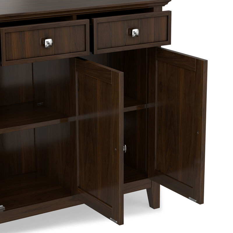 Acadian SOLID WOOD 51 inch Wide Transitional Entryway Storage Cabinet in Brunette Brown image number 8