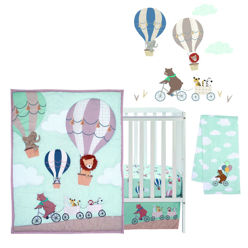 Bedtime Originals Up Up & Away 5-Piece Baby Nursery Crib Bedding Set