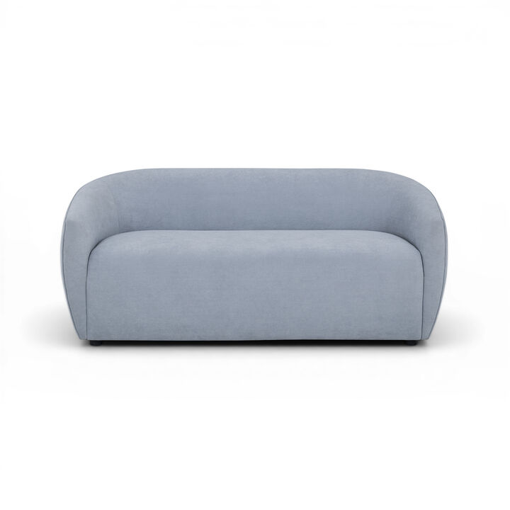 Jordan Baby Blue Textured Velvet Loveseat