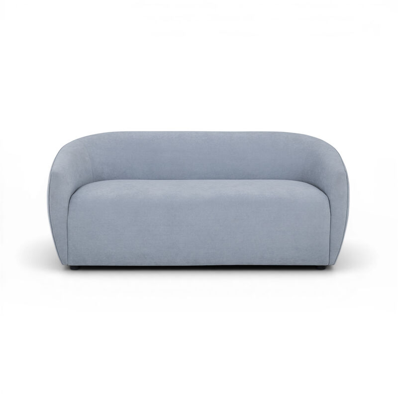 Jordan Baby Blue Textured Velvet Loveseat image number 0