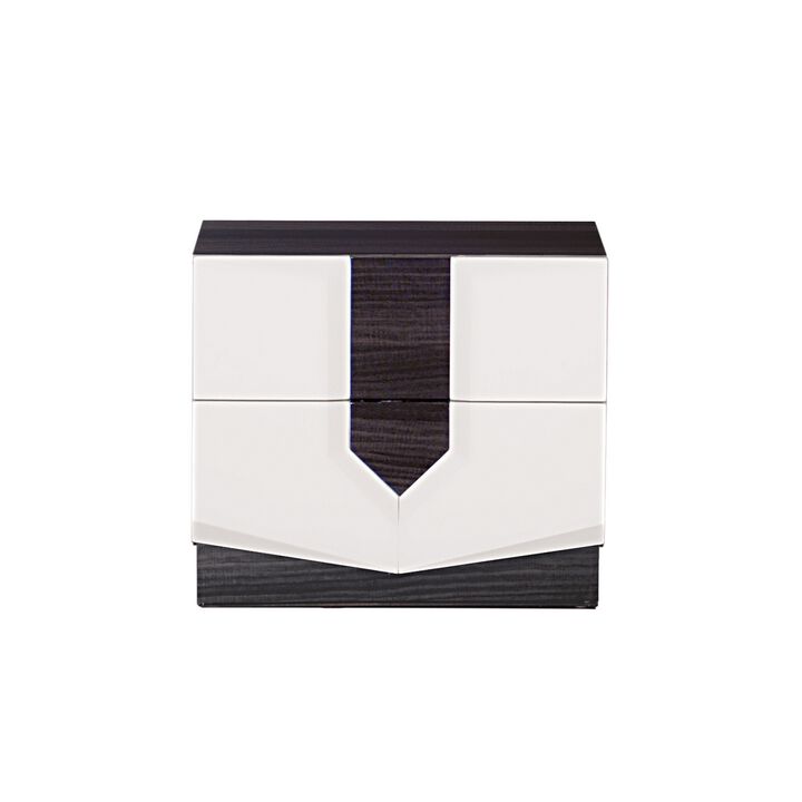 Wood Bedside Table with 2 Drawers – Functional Nightstand for Bedroom