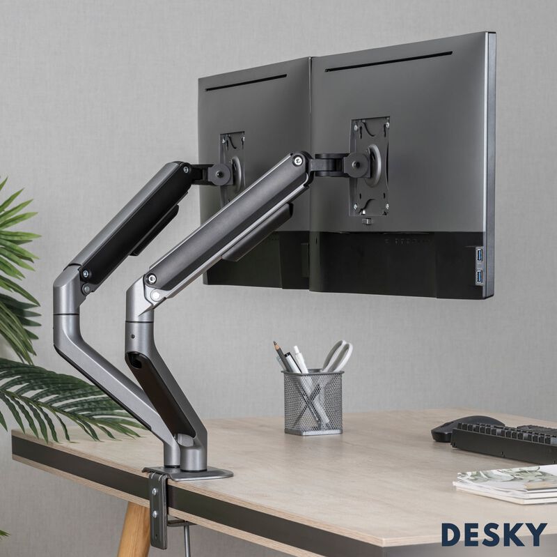 Desky Dual Spring Eco Monitor Arm image number 6