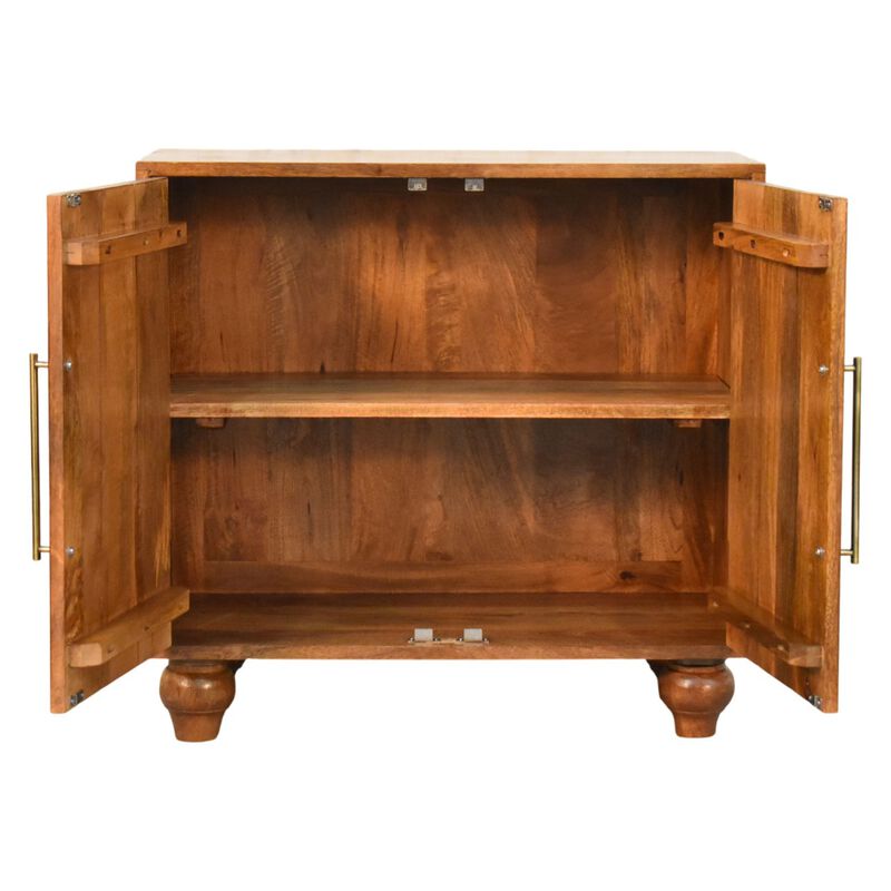Artisan Furniture Solid Wood Arco Groove Cabinet, Brown image number 4