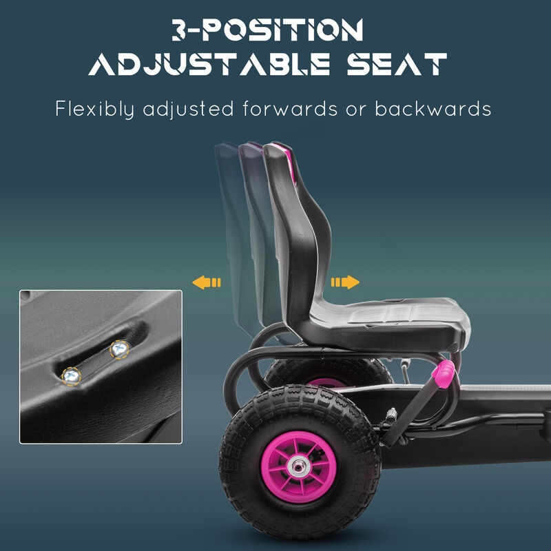 BreeBe Ergonomic Pedal Go Kart Kids Ride-on Toy with Tough, Wear-Resistant Tread image number 3