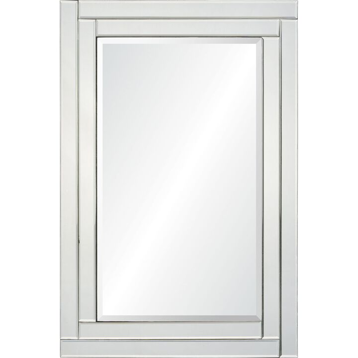 35" Clear Framed Rectangular Wall Mirror