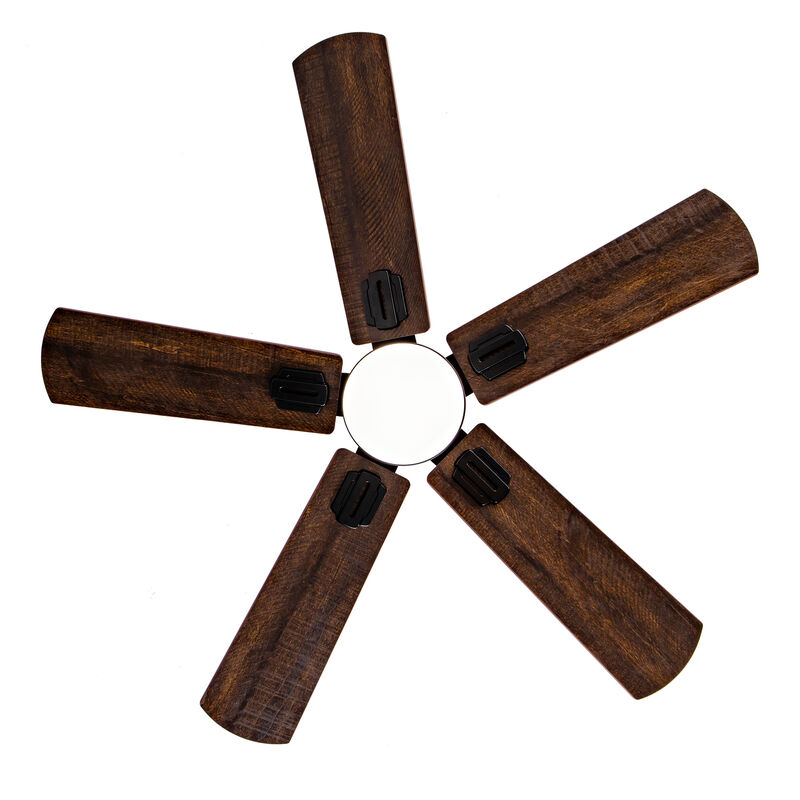 ELEMENT ACE 42 Inch Indoor and Covered Outdoor Ceiling Fan with Dimmable LED Light, Remote Control, Ultra Quiet Reversible DC Motor, 6 Speed Dual Finish Blades image number 3