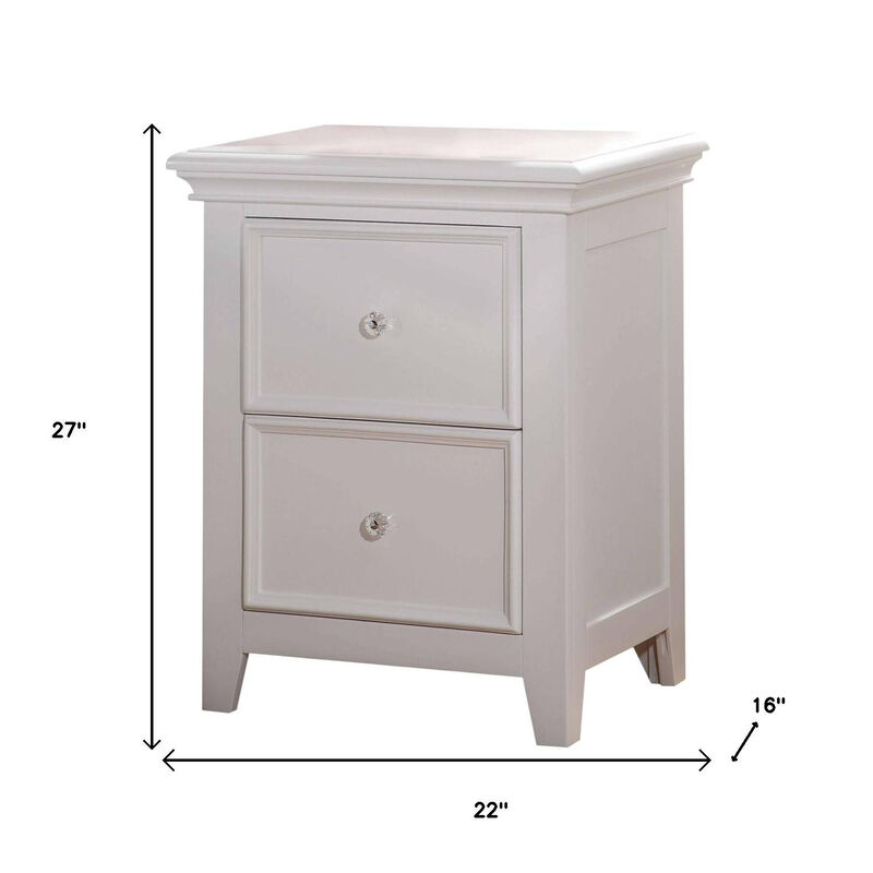 Contemporary Nightstand with 2 Drawers – Bedroom Storage Cabinet