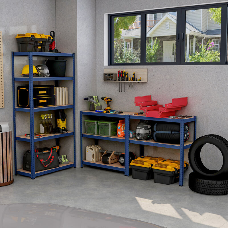 Steel Storage Shelf Unit &ndash; 5-Tier Heavy Duty Organizer Rack for Garage/Warehouse, 2000 LBS