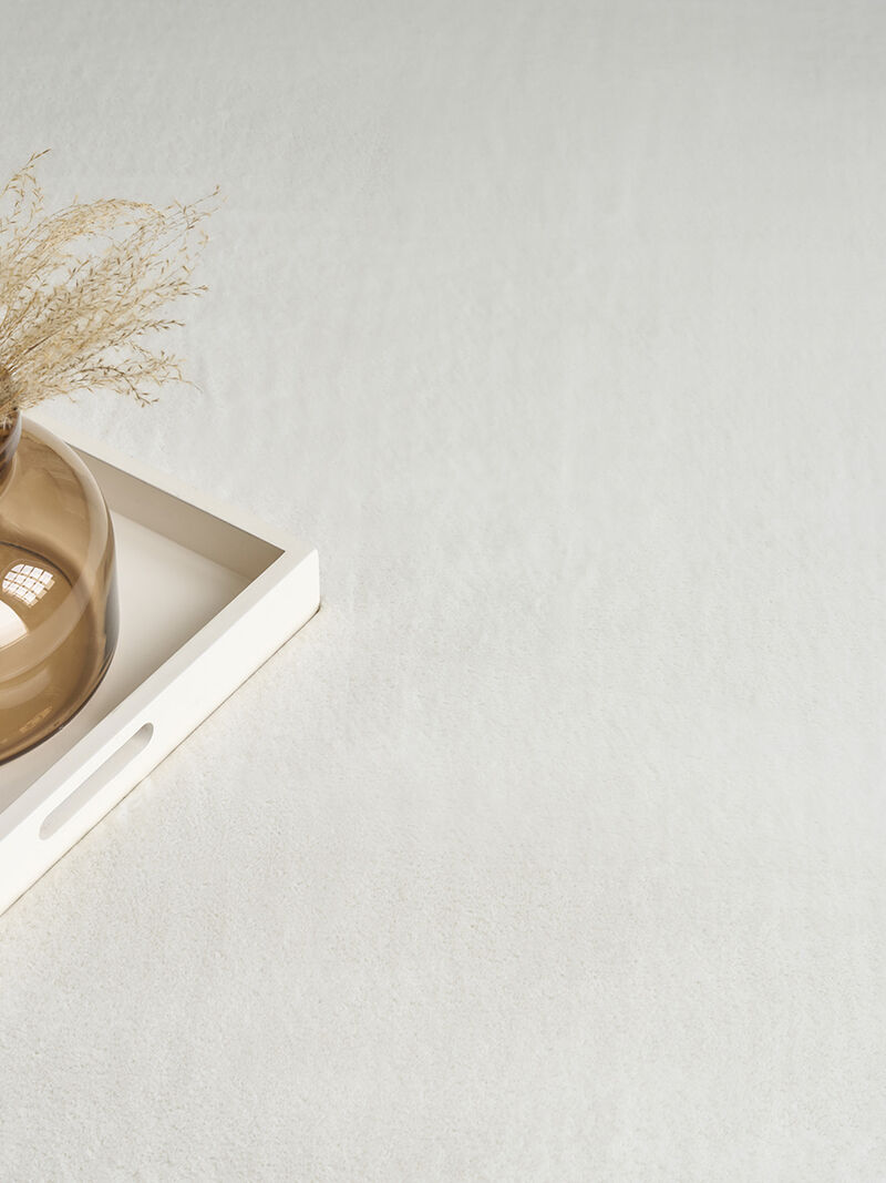 Soft Plush Rabbit Fur SFF01 White 7'6" x 9'6" Rug