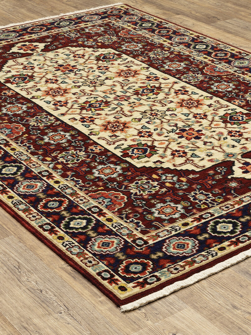 Lilihan 5'3" x 7'6" Red Rug image number 1