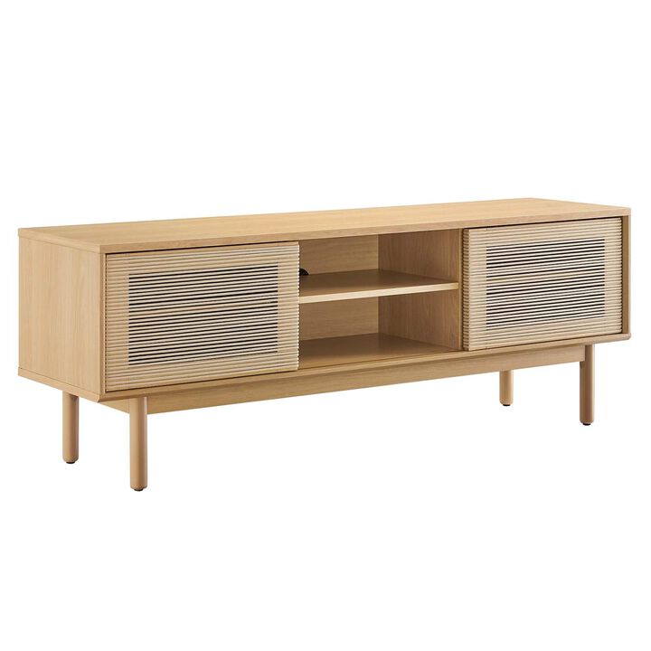 Modway EEI-6584-OAK-TAN Milo 59" TV Stand, Oak Tan