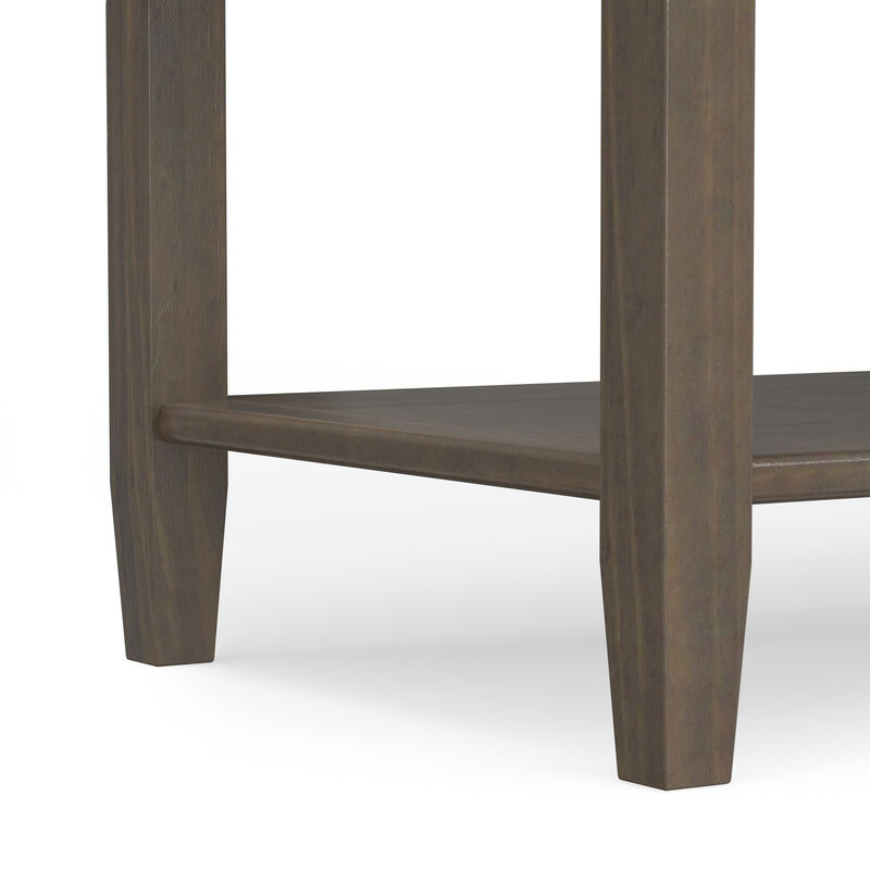 Ela SOLID WOOD 48 inch Wide Transitional Console Table in Smoky Brown
