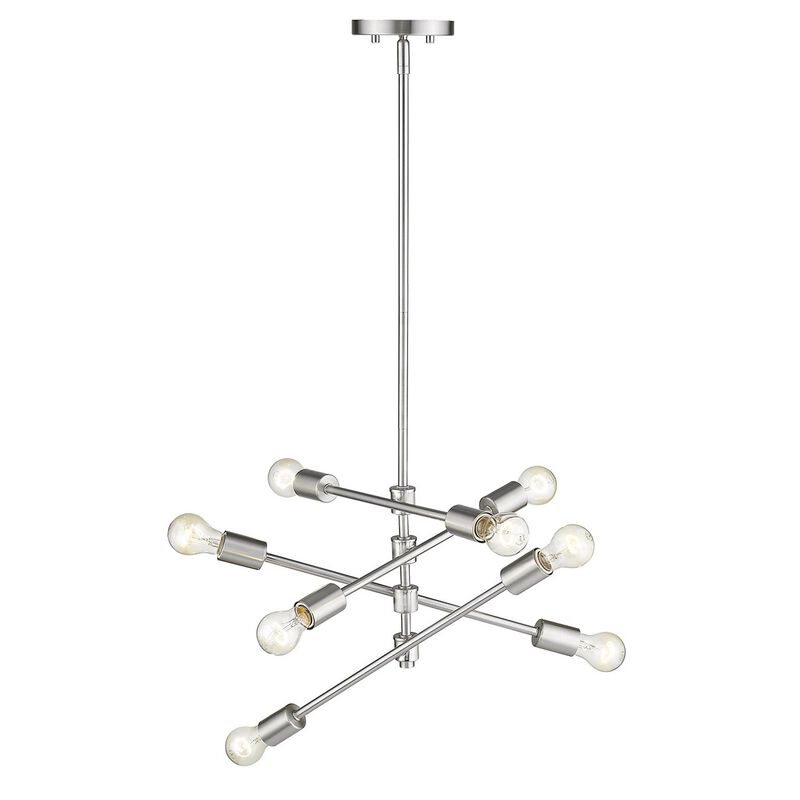 Hivvago Calix 8-Light Satin Nickel Pendant