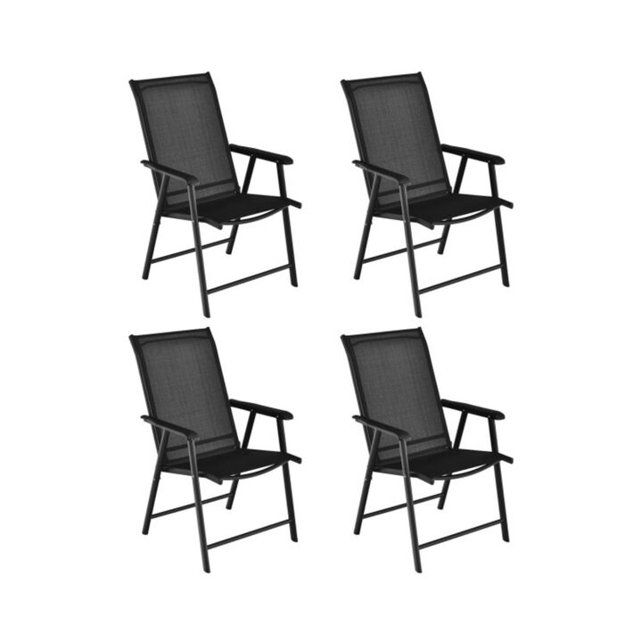 Hivvago 4-Pack Patio Folding Chairs Portable for Outdoor Camping