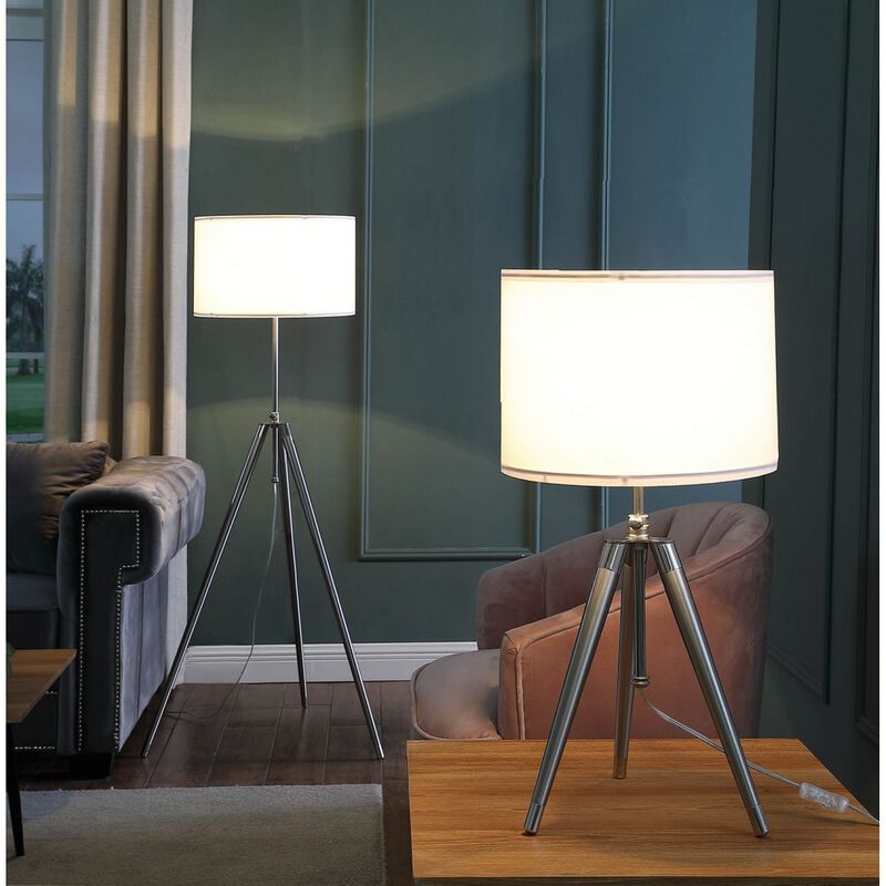 Streamdale Sleek Tripod Floor Lamp (47''-64'') in Chrome image number 4