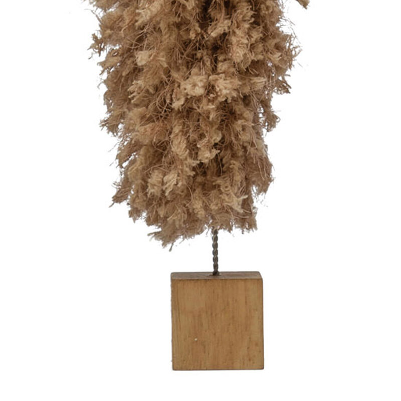 Fabric Yarn Tree with Wood Base, Tan image number 2