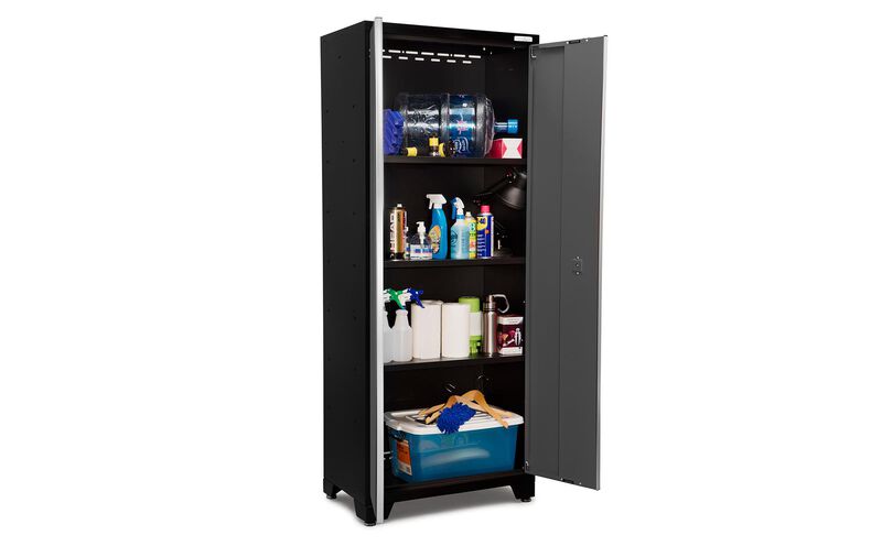 NewAge Products Bold Series 108 in. W x 18 in. D x 76.75 in. H Heavy Duty Steel Garage Storage Cabinet Set, Worktop Included (7-Piece)