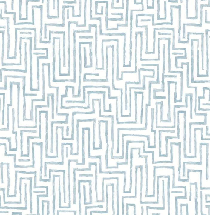 Ramble Blue Geometric Wallpaper (Set of 2)