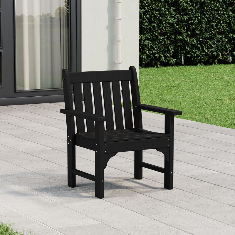 WestinTrends Outdoor Patio HDPE Garden Dining Arm Chair