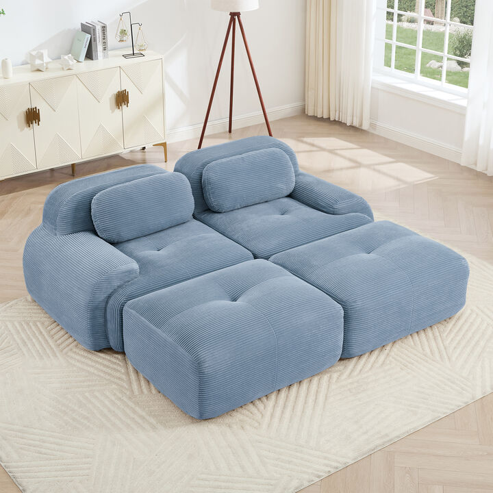Merax 2-seat sofa in luxuryCorduroy Fabric fabric modular multi-combination anti-slip design assembly Loveseats