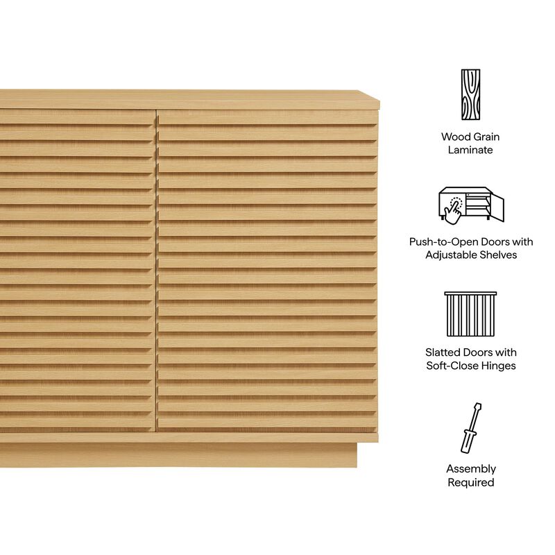 Render 35" Fluted Accent Cabinet in Walnut image number 3