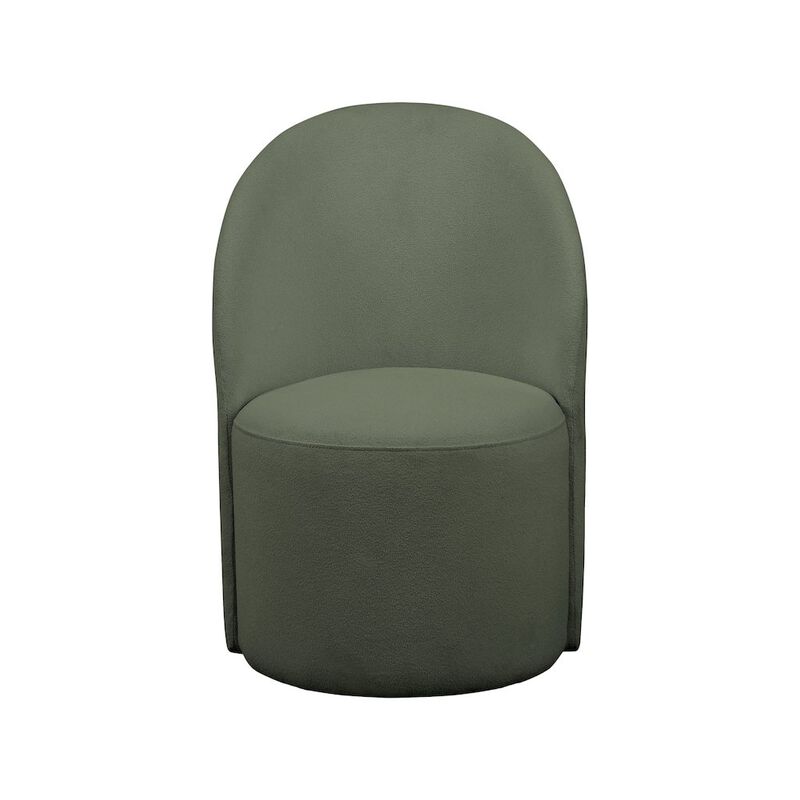Meridian Furniture Hautely Green Boucle Fabric Accent Chair