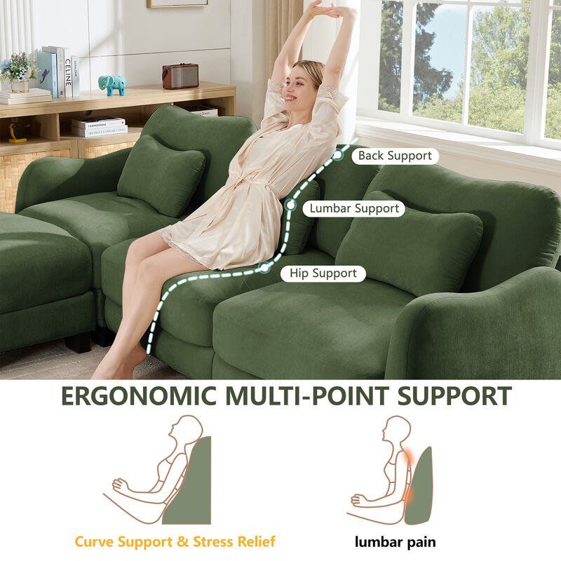 Camtun Curved Design U-Shaped Sectional Sofa image number 7