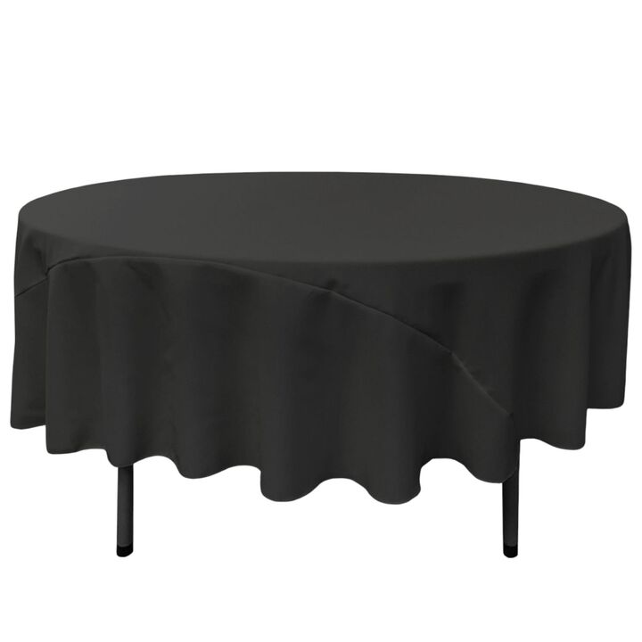 Round Polyester Poplin Tablecloth for Weddings, Parties and Banquet Use