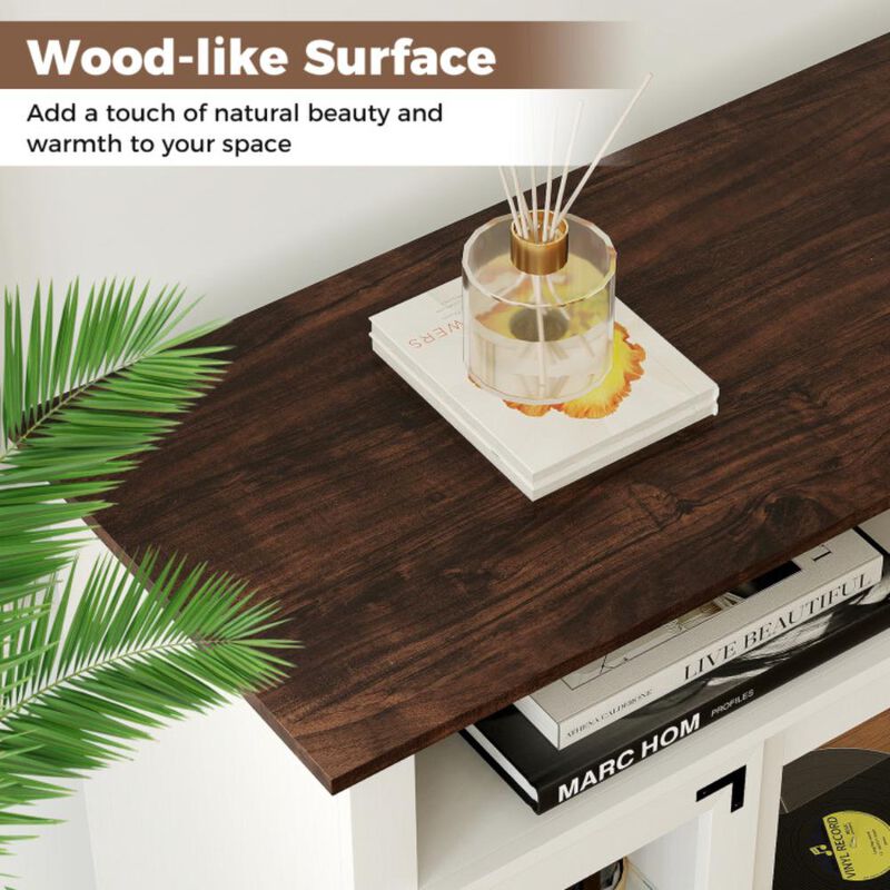 Hivvago TV Stand with LED Lights and Remote Control